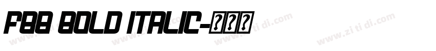 fbb Bold Italic字体转换